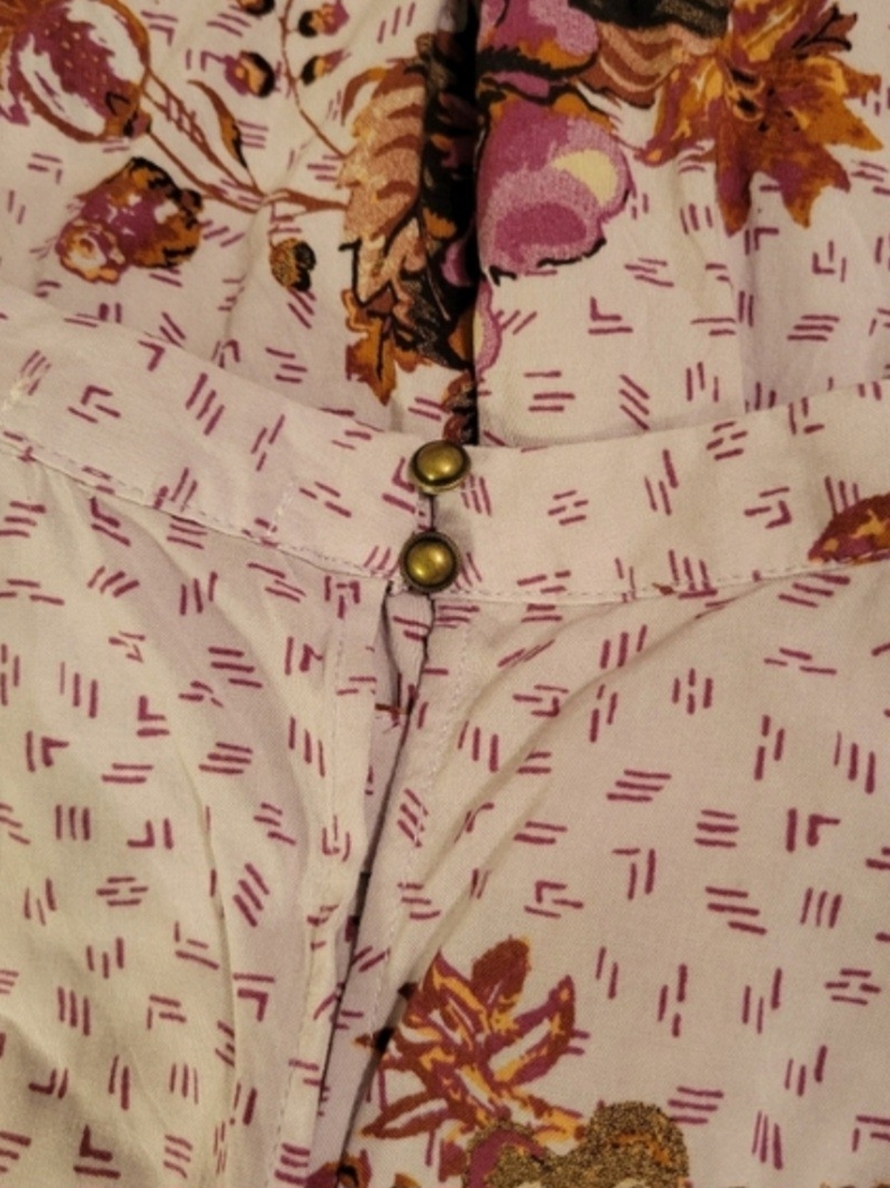 Maurices Pink Floral V-Neck Boho Tunic, Sz 0x - Picture 3 of 8